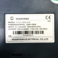 Huanyang FC01 series 230V 2.2KW 3HP frequency converter VFD Computerized Numerical Control (CNC), the motor inverter converter, control the speed