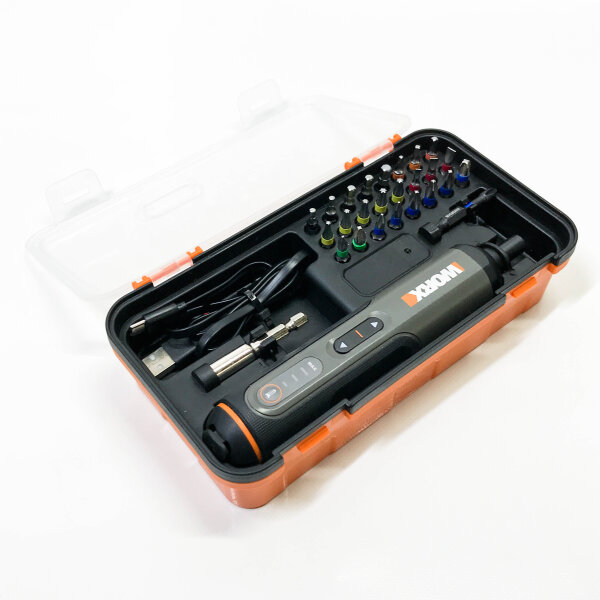 WORX 4V cordless screwdriver set WX240, 1.5Ah, 3-speed torque setting, LED light, 5/4/2.5N.m