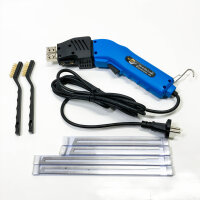 Komsepor 200W Styroporschneider Elektrische Schaumschneider mit 4 Nichrom Klingen 0-600℃ Styrocutter 220-240V mit Kühlsystem Geeignet für Styropor (Blau-luftgekühlt-200w)