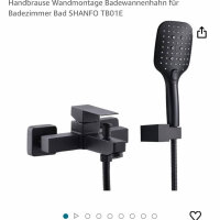 Black Bathtub Faucet, Bathtub Faucet with Hand Shower...