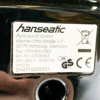 HANSEATIC Heißluftfritteuse HFH1800-6BD (mit minimalen Kratzern), XXL 6 L, Dörrfunktion; 1800 W, Touchdisplay, 8 voreingestellte Programme