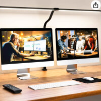 APMIEK Double Head Desk Lamp LED Dimmable, 24W 100...