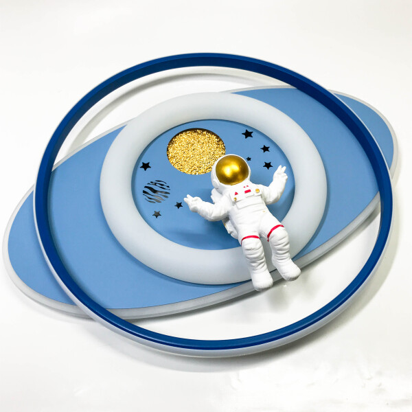 GHiycotdl LED Deckenleuchte,58 cm, kreative Cartoon Astronauten Deckenlampe mit Fernbedienung, dimmbare Deckenleuchte für Kinderzimmer, Schlafzimmer, Deckenleuchte, Wohnzimmer, Kindergarten