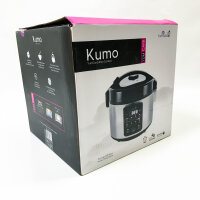 Yum Asia Kumo YumCarb Reiskocher (mit minimalen Kratzern) mit Keramikschale und fortschrittlicher Fuzzy-Logik (5,5 Tassen, 1 Liter), 5 Reiskochfunktionen, 3 Multicooker-Funktionen, 220-240V EU (Leichter Edelstahl)