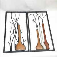 MF 2-piece 3D wall picture set vase (1 vase missing) each...