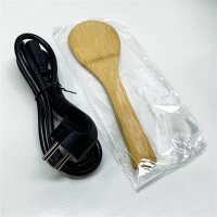 BESTRON rice cooker ARC180BW, 700 W, with bamboo handles, including measuring cup & rice spoon, 1.8 L capacity