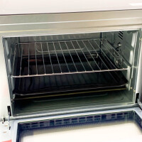 BESTRON AOV31 Minibackofen 2-in-1 Gerät, mit Drehspieß, 1500 W, Edelstahl, Schwarz