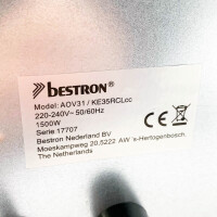 BESTRON AOV31 Minibackofen 2-in-1 Gerät, mit Drehspieß, 1500 W, Edelstahl, Schwarz