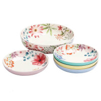 Bico Flower Carnival Ceramic Pasta Bowls Set of 5 (1 Unit...