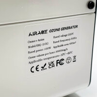 AIRAS Digitaler Ozongenerator & Negativer Ionen Generator 2-in-1 Luftreiniger 30.000mg/h, Ozonmaschine mit täglicher Zyklusfunktion, Rauchgeruchsentferner Geruchseliminator für Zuhause und Auto