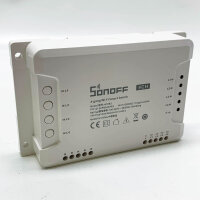 SONOFF 4CHR3 4-Gang Wi-Fi Smart Switch, 3 Arbeitsmodi Mit Selbsthemmung, Verriegelung Und Inching-Modus, Ferngesteuertes Garagentor Und Rollläden, Funktioniert Mit Alexa, Google Home, IFTTT’ (4CHR3)