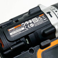 WORX NITRO 18 V Akku-Schlagbohrschrauber (20 V MAX) WX352.4, PowerShare, bürstenloser Motor, 60 Nm, variable Geschwindigkeitsregelung, LED-Licht, 75-teiliges Zubehörset, 2 2,0 Ah-Akkus