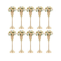 NUPTIO flower stand metal gold vase: 10 pieces 54.6 cm...