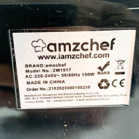 AMZCHEF Obst- und Gemüseextraktor – 80 mm große Öffnung für ganze Früchte – professioneller Obst- und Gemüseextraktor mit 2-Gang-Modus und Rückwärtsfunktion – Silber