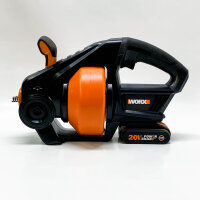 WORX battery drain cleaner 18V (20V Max) PowerShare, 7.6 m telescopic spiral, unclogs pipes from 19-76 mm, automatic blockage remover for S and L pipes, LED light, replaceable cleaning spiral, WX891