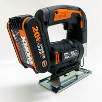 WORX Akku-Säbelsäge (minimal Gebraucht) 18 V (20 V MAX), 24 mm WX543.2, ±45° Neigungswinkel, schneller Sägeblattwechsel 0–2600 U/min, Schnitttiefe: 40 mm