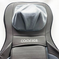 Comfier Shiatsu Rücken und Nacken Massagesitzauflage mit Wärme (CF-2307A) - 2D / 3D-Knet Massageauflage mit voller Rückenlehne und einstellbarer Luftkompresse, Ganzkörper Massagematte für Damen, Herren