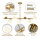 KCO Modern Gold Ceiling Chandelier Lamp with White Frosted Glass Balls Adjustable Bedroom Pendant Chandelier for Dining Room Living Room Kitchen