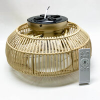 hummst Boho Rattan Deckenventilator Mit Beleuchtung und...