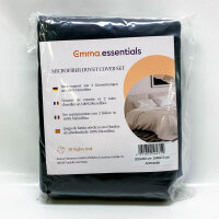 Emma Essentials microfibre bed linen with 1 duvet cover 200 x 200 cm and 2 pillowcases 40 x 70 cm, 3-piece set, anthracite