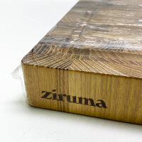 End Wood Butcher Block cutting board (with crack) [4.2 cm thick] made of teak and care products with beeswax, linseed oil and lemon oil. 61cm x 46cm cutting board from Ziruma