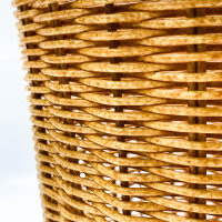 ABOOFAN Basket Trash Can Braided Trash Can Rattan Waste Basket With Lid Wicker Basket Braided Storage Basket Round Trash Can Garbage Bin Clothes Bin