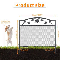 unho 5-Panel-Gartenzaun aus Metall: Outdoor-Eisenzaun, modulare Blumenbeeteinfassung für Hunderasen, dichtes Netz, dekorativ