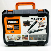 WORX Akku Multifunktionswerkzeug & Lötkolben Set 18V(20V MAX) MakerX WX988, Bürstenlos Motor, PowerShare, mit Universal Zubehören 2Ah Akku & Ladegerät, Hub, Variable Drehzahl, Temperatur Einstellbar