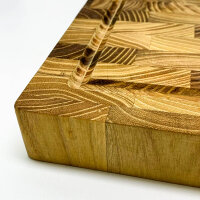 Cutting board made of end grain butcher block, without...