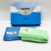 proWin high gloss set, window cleaning, blue and light green