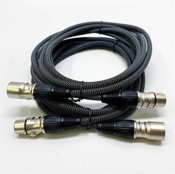 GeoHN.G XLR to XLR Cable 3M-2 Pack 3-Pin Microphone Cable Extension Cable for Mixer Live Stage Speaker Amplifier Music Recording