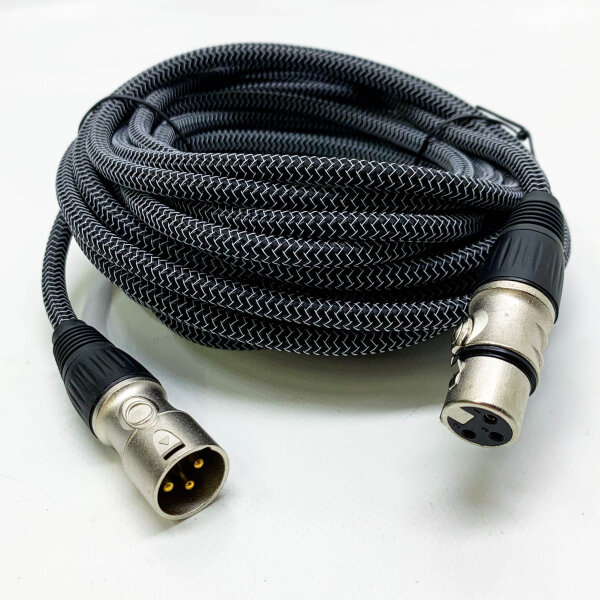 GeoHN.G XLR auf XLR Kabel 10M, 3-Pin Mikrofonkabel XLR Stecker auf Buchse Verlängerungskabel Kompatibel mit Mixer, Live-Bühne, Lautsprecher, Verstärker, Musikaufnahme und mehr