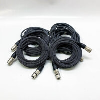 GeoHN.G XLR auf XLR Kabel 5M-6 Pack, 3-Pin Mikrofonkabel XLR Stecker auf Buchse Verlängerungskabel Kompatibel mit Mixer, Live-Bühne, Lautsprecher, Verstärker, Musikaufnahme und mehr