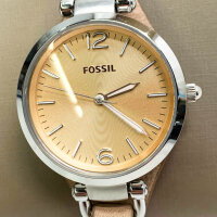 FOSSIL womens wristwatch ES2830 (minimal stain on strap) Georgia with quartz movement and leather strap, case size 32 mm