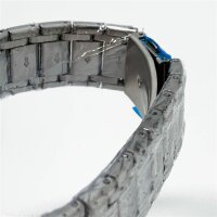 OLEVS Mens Watch Silver Stainless Steel Minimalist Business Waterproof Luminous Date Quartz Analog Wrist Watch in Retro, No. 8145