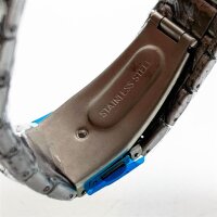 OLEVS Mens Watch Silver Stainless Steel Minimalist Business Waterproof Luminous Date Quartz Analog Wrist Watch in Retro, No. 8145