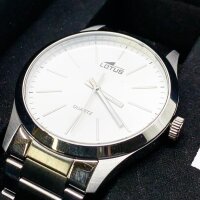 LOTUS Herrenuhr 15959 Minimalistisches silbernes...