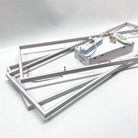 LED-Deckenleuchte, Wohnzimmer, dimmbar, Deckenleuchte, moderne rechteckige, quadratische Designer-Hängelampe mit Fernbedienung, Acryl, Küche, Esszimmer, Büro, Treppe, Wohnzimmer, weiße Kronleuchter