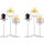 Nuptio Tealight Holders, 6 Pack Glass Candle Holders - Tealight and Floating Candles, Tall Elegant Pillar Candle Holder for Wedding Party, Christmas Table Decoration, Living Room, Home Decoration