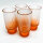 Smiths Mason Jars 4er-Pack gerippte 16-Unzen-Gläser mit Strohhalm, Glaswaren-Set – 285 ml Eiskaffeetassen, geriffelter Becher im Origami-Stil für Cocktails, Saft (Orange)