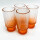 Smiths Mason Jars 4 Pack 16oz Ribbed Glasses with Straw Glassware Set - 10oz Iced Coffee Cups, Origami Style Fluted Tumbler for Cocktails, Juice (Orange)