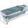 Schwänlein® Faltbare Badewanne Erwachsene 158x64x54cm | Klappbare mobile Badewanne ideal für kleine Badezimmer | foldable bathtub | tragbare Klappbadewanne zum Aufstellen blau