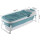 Schwänlein® Faltbare Badewanne Erwachsene 158x64x54cm | Klappbare mobile Badewanne ideal für kleine Badezimmer | foldable bathtub | tragbare Klappbadewanne zum Aufstellen blau