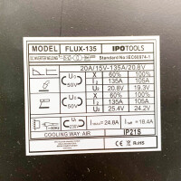 IPOTOOLS FLUX-135 cored wire welding machine without gas - 135 A FLUX inverter welding machine without gas for welding machine cored wire 0.8mm or 1.0mm with MMA/IGBT / 230V / 7 year guarantee