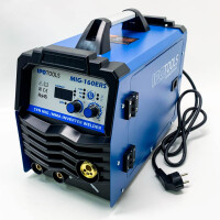 IPOTOOLS MIG-160ERS 5in1 MIG MAG Schweißgerät - Schutzgas Schweissgerät mit 160 Ampere Inverter FLUX/Fülldrahtschweißgerät ohne Gas Elektroden/E-Hand geeignet/Digital/IGBT / 230V / 7 Jahre Garantie