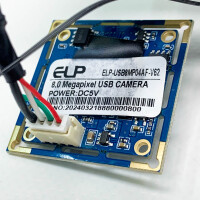 ELP USB camera module (without original packaging) 8MP autofocus USB camera distortion-free webcam for computer, full HD 2448P Lightburn camera embedded camera module for 3D printer camera, industry