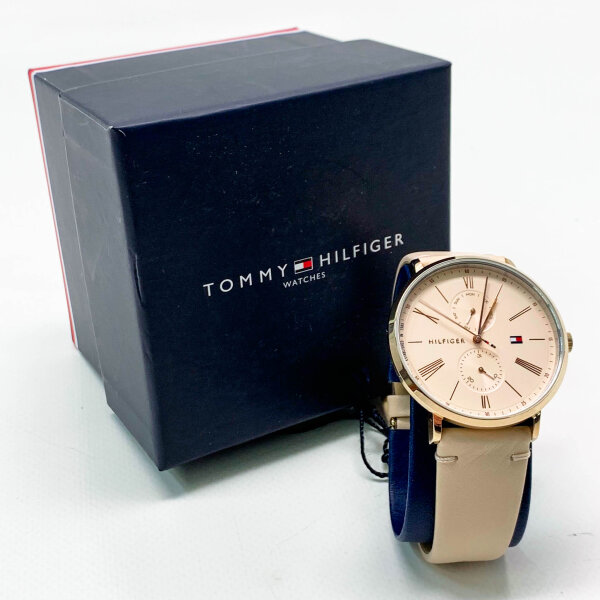 Tommy Hilfiger Armbanduhr für Damen mit roségoldfarbenem