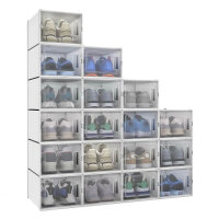 YITAHOME Schuhkarton, Set mit 18 transparenten...