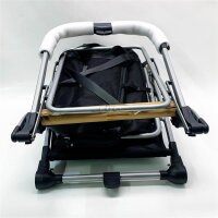 Beberoad folding shopping trolley with 52L capacity and load capacity up to 25kg, portable shopping trolley with sturdy aluminum frame, removable bag, ideal for seniors, camping, traveling and everyday life