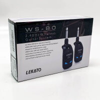 LEKATO 2.4GHz Wireless Guitar System, Rechargeable Wireless Transmitter Receiver for Guitar and Bass, 8 Hours Playing Time, Digital.